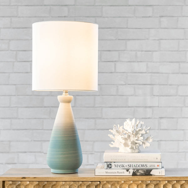 Nuloom Magnolia 25" Ceramic Table Lamp Green