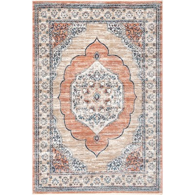 nuloom Makenna Oriental Medallion Beige