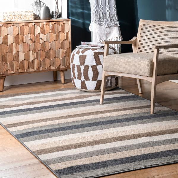 Nuloom Malani Bengal Striped Area Rug Beige