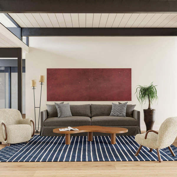 Nuloom Mandia Striped Wool Area Rug Navy