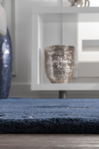 Nuloom Mandia Striped Wool Area Rug Navy