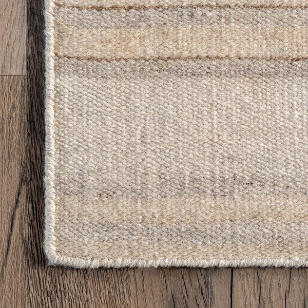 Nuloom Marble Striped Wool-Blend Area Rug Beige