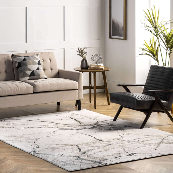 Nuloom Marbling Abstract Area Rug Beige