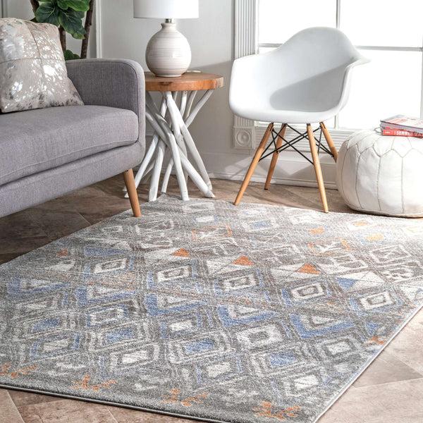 Nuloom Marcella Trellis Rug Area Rug Grey