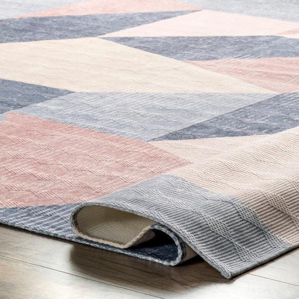 Nuloom Marianna Washable Collage Area Rug Beige