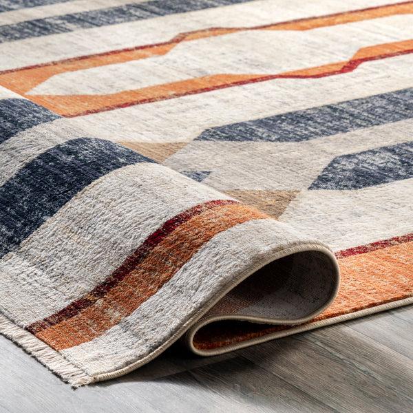 Nuloom Marita Distressed Geometric Area Rug Beige