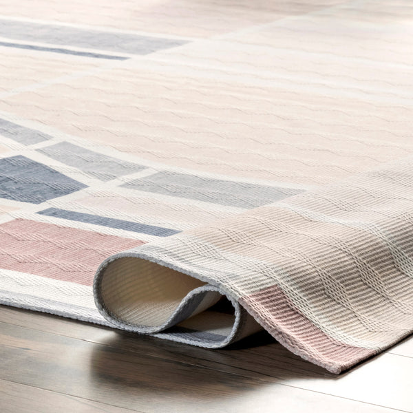 Nuloom Marla Washable Graphic Area Rug Beige