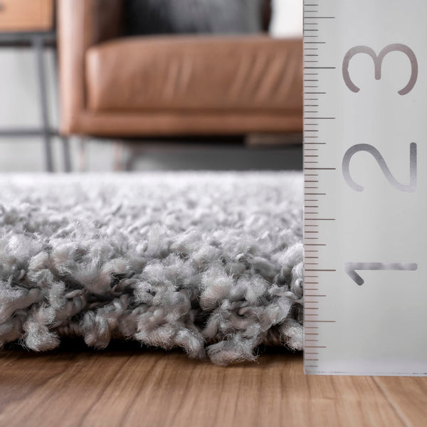 Nuloom Marleen Plush Shag Area Rug Silver