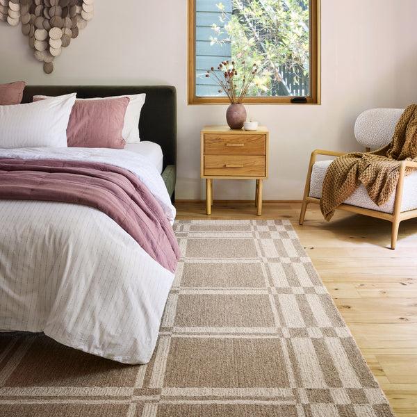 Nuloom Marlowe Bordered Wool Area Rug Beige