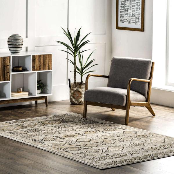 Nuloom Maryanne Geometric Aztec Area Rug Beige