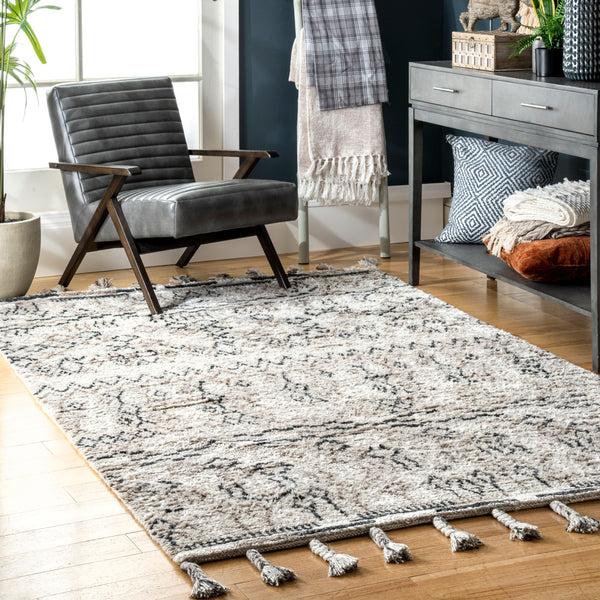 Nuloom Maurade Tribal Tale Flatweave Area Rug Grey