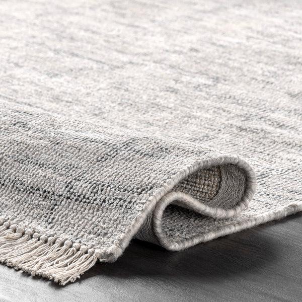 Nuloom Melrose Abstract Tassel Area Rug Grey