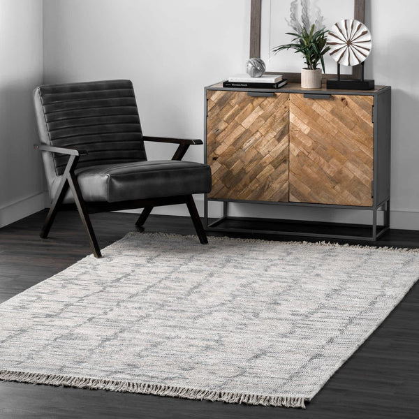 Nuloom Melrose Abstract Tassel Area Rug Grey