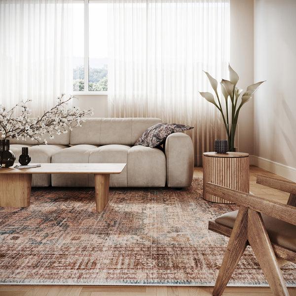 Nuloom Nuloom Meyden Bordered Traditional Washable Area Rug Rust