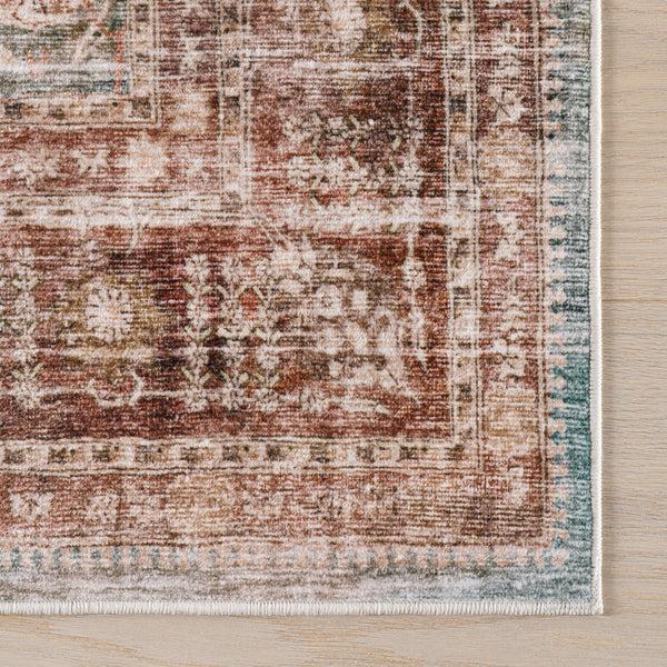 Nuloom Nuloom Meyden Bordered Traditional Washable Area Rug Rust