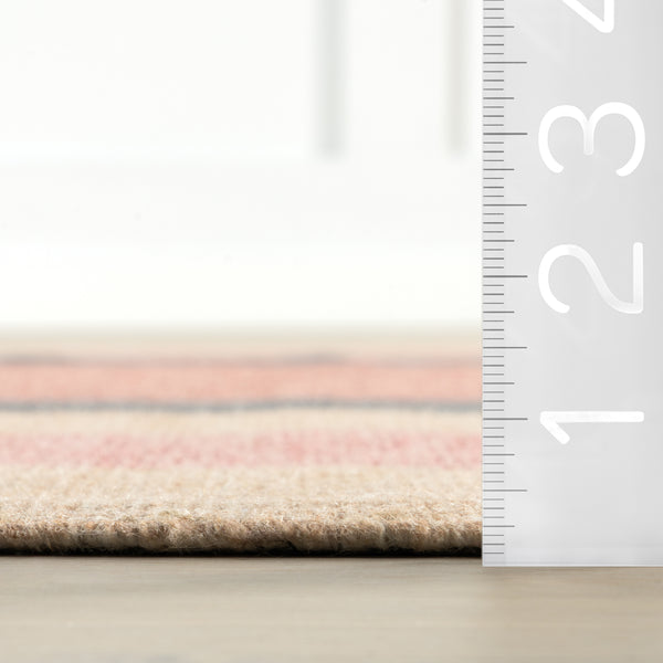 Nuloom Midtown Abstract Wool Area Rug Pink