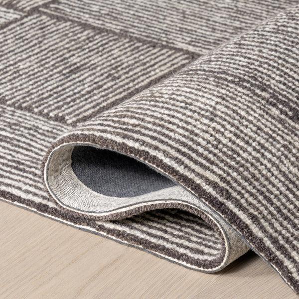 Nuloom Milo Tiled Wool Area Rug Dark Brown