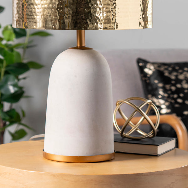 Nuloom Monroe 25" Concrete & Iron Table Lamp Brass