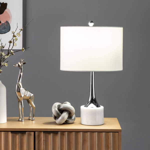 Nuloom Monty 26" Metal Table Lamp White