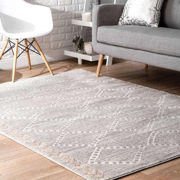 Nuloom Moroccan Tina Trellis Grey