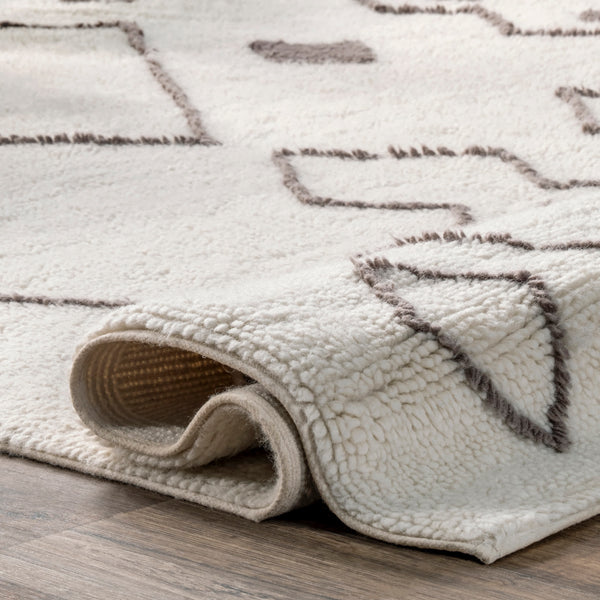 Nuloom Moroccan Wool Washable Area Rug Ivory
