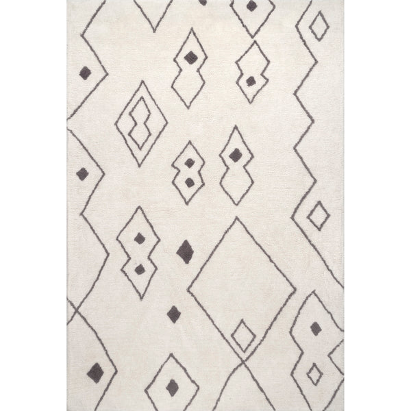nuloom Moroccan Wool Washable Area Rug Ivory