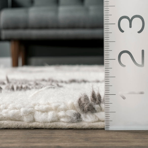 Nuloom Moroccan Wool Washable Area Rug Ivory