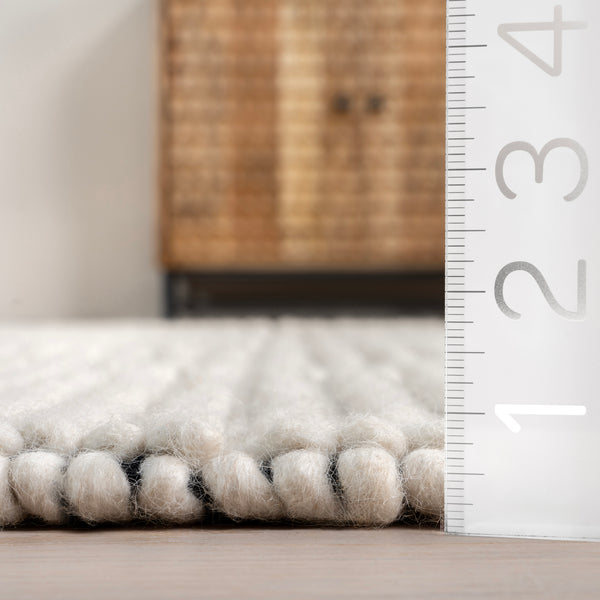 Nuloom Mykel Geometric Lattice Wool Area Rug Ivory
