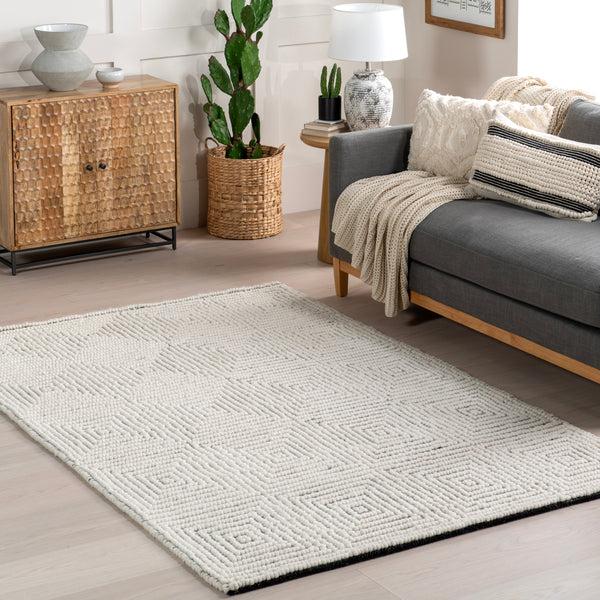 Nuloom Mykel Geometric Lattice Wool Area Rug Ivory