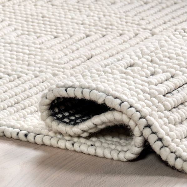 Nuloom Mykel Geometric Lattice Wool Area Rug Ivory