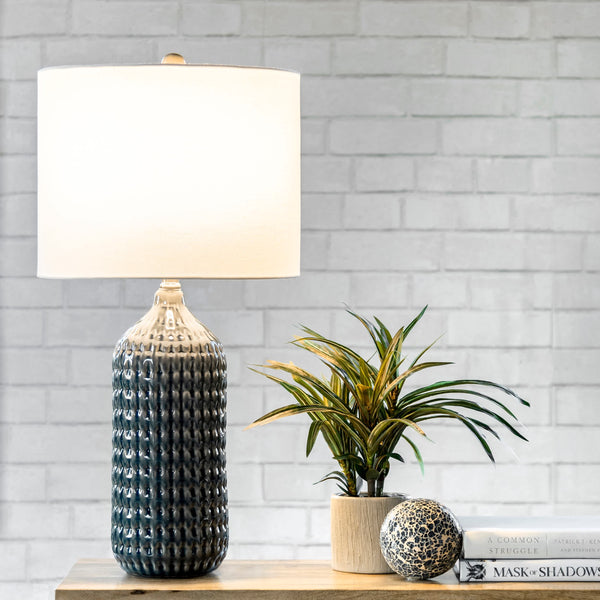 Nuloom Napa 30" Ceramic Table Lamp Gray