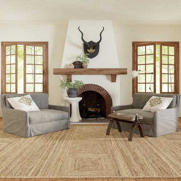 Nuloom Natural Boxwood Jute Area Rug Natural