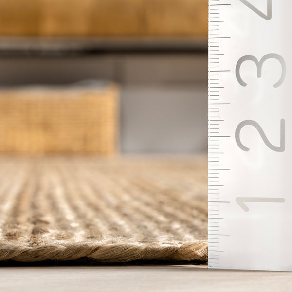 Nuloom Natural Boxwood Jute Area Rug Natural