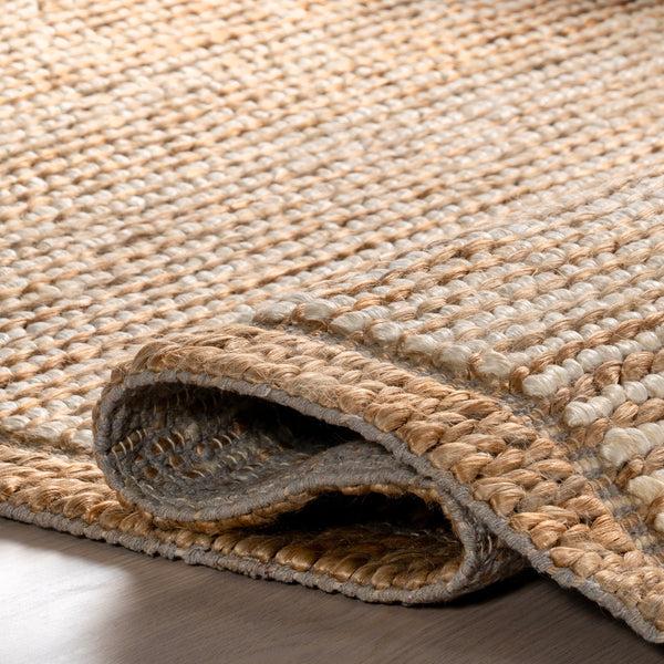 Nuloom Nava Casual Bordered Jute Area Rug Ivory