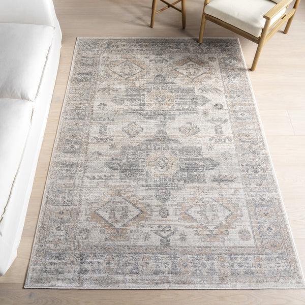 Nuloom Nera Vintage Medallion Area Rug Grey