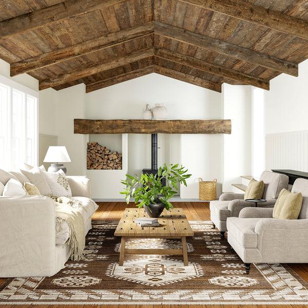 Nuloom Nettle Leaf Fringed Area Rug Brown