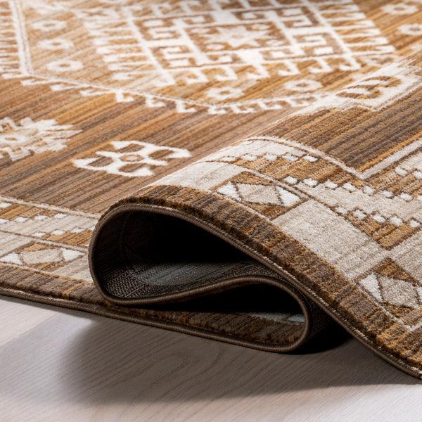 Nuloom Nettle Leaf Fringed Area Rug Brown