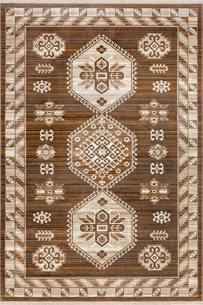 nuloom Nettle Leaf Fringed Area Rug Brown