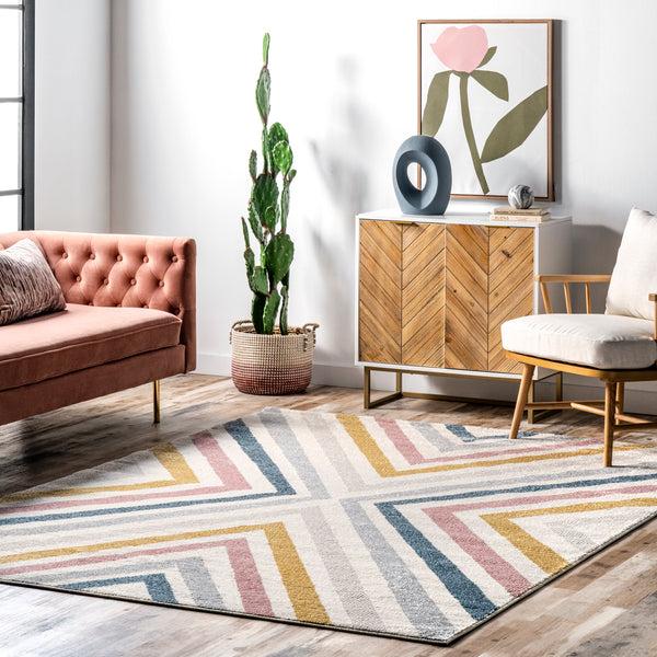 Nuloom Neveah Contemporary Chevron Area Rug Beige