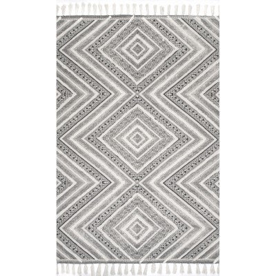 nuloom Nichola Greek Eye Trellis Grey