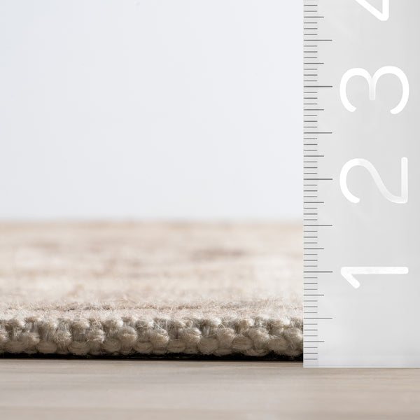 Nuloom Nienna Wool And Cotton Area Rug Beige