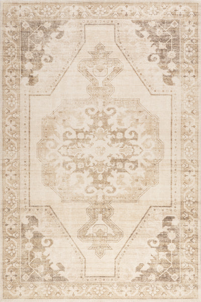 nuloom Nienna Wool and Cotton Area Rug Beige