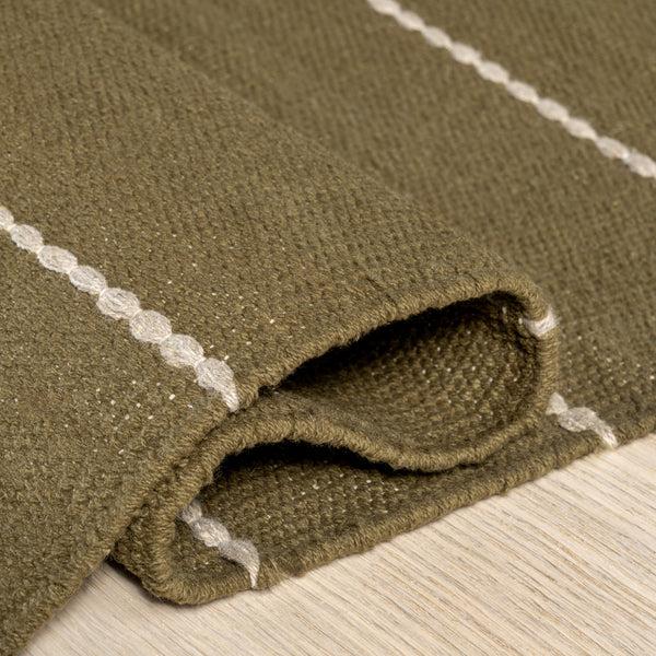 Nuloom Nightwalk Striped Wool Area Rug Olive Green