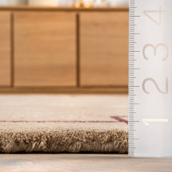Nuloom Nile Bordered Wool-Blend Area Rug Tan