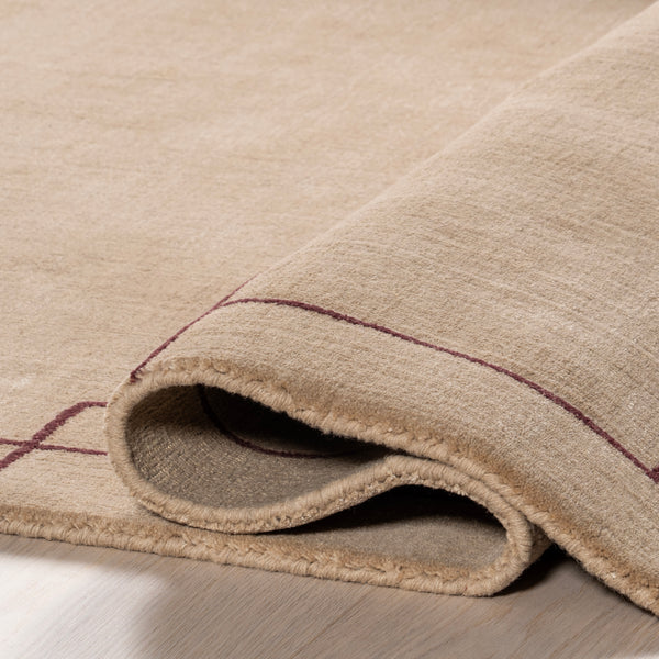 Nuloom Nile Bordered Wool-Blend Area Rug Tan