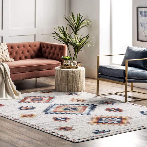 Nuloom Nina Aztec Area Rug Beige