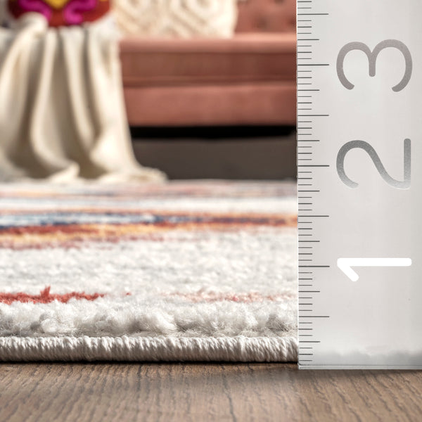 Nuloom Nina Aztec Area Rug Beige