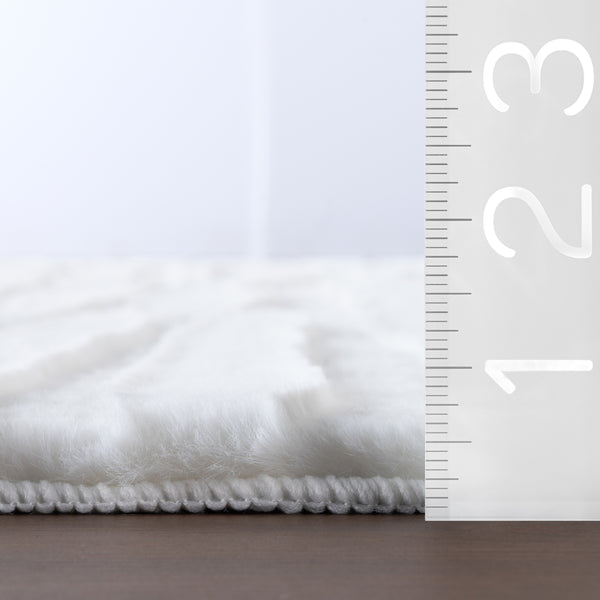 Nuloom Nuloom Nivella Solid Cloud Washable Area Rug Off White