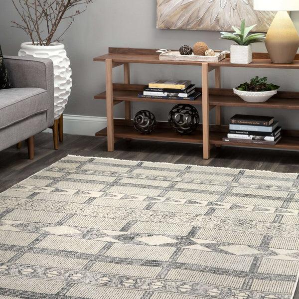 Nuloom Noelle Tribal Cross Striped Area Rug Grey