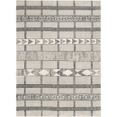 nuloom Noelle Tribal Cross Striped Area Rug Grey